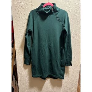 Athleta Green Sweatshirt Dress With Pockets Woman’s Size Small